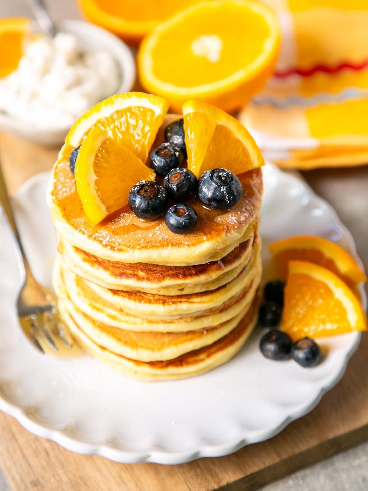 ricotta and orange pancakes.