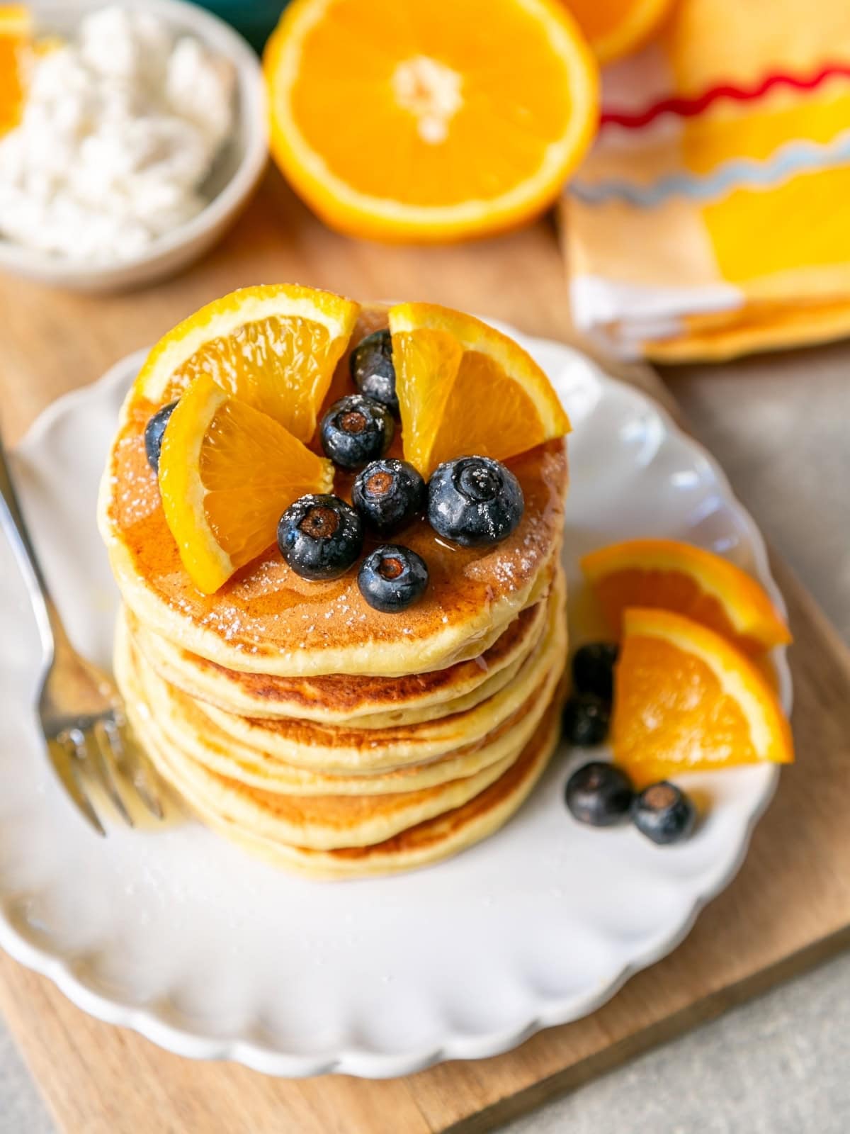 orange ricotta pancakes